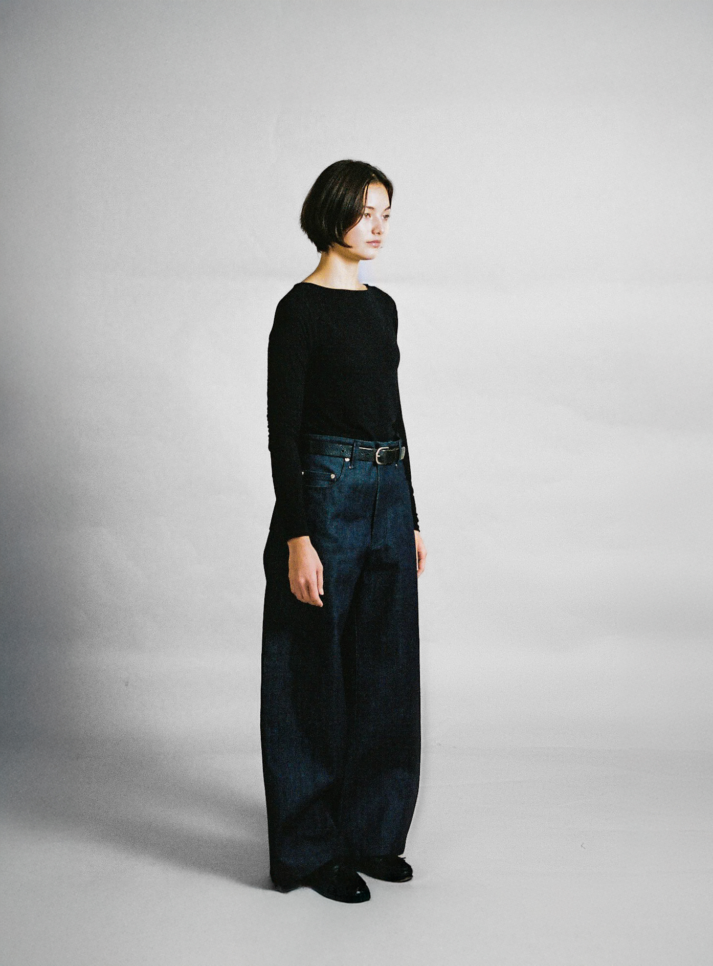 Straight-Wide Jeans Blue Selvedge Denim