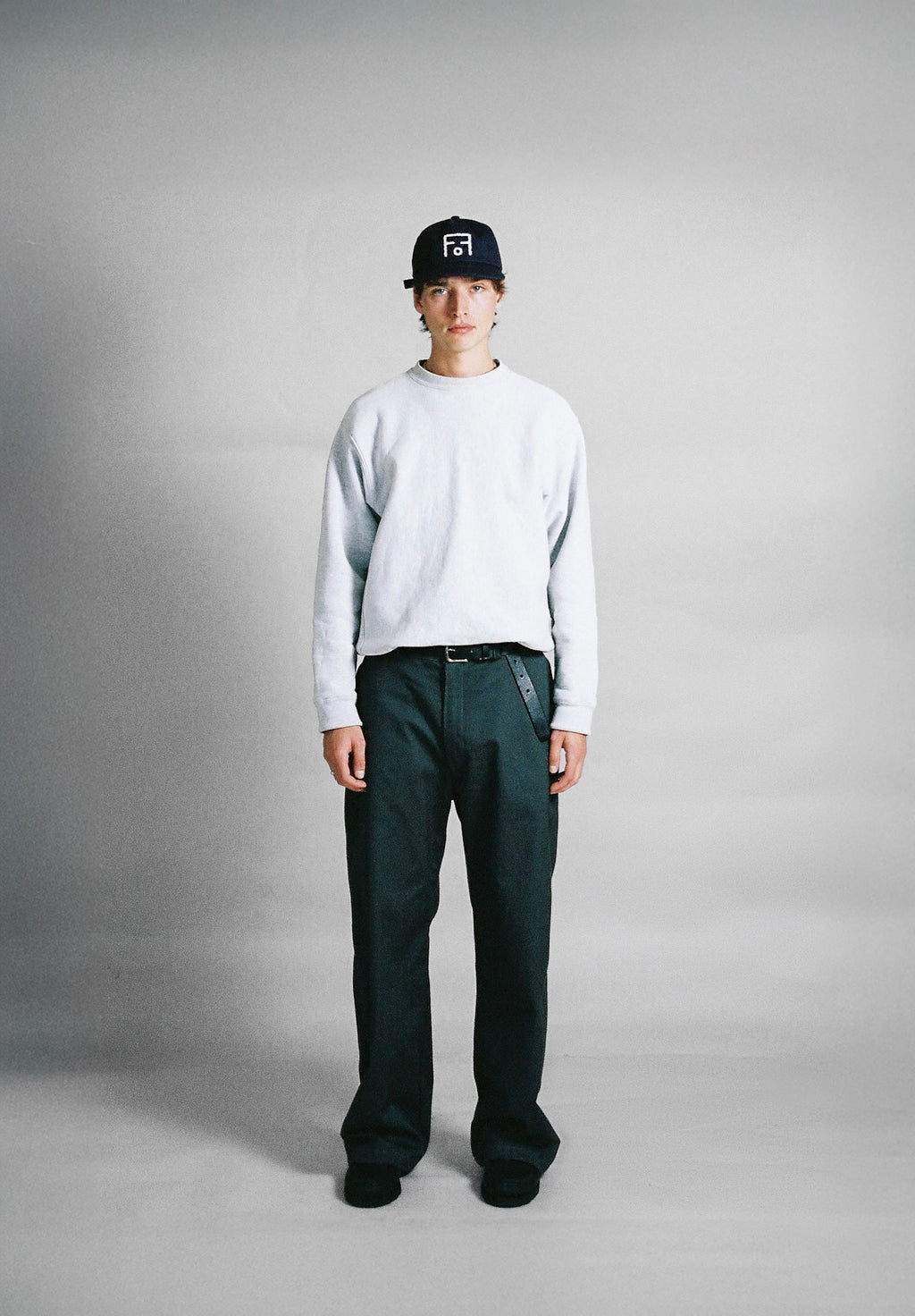 Welted Back Pocket Pants Grey Ripstop Cotton Twill