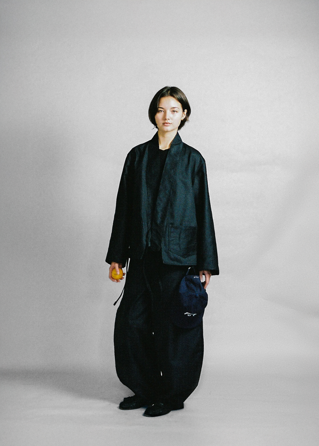 Below Knee Balloon Pants Black Moleskin