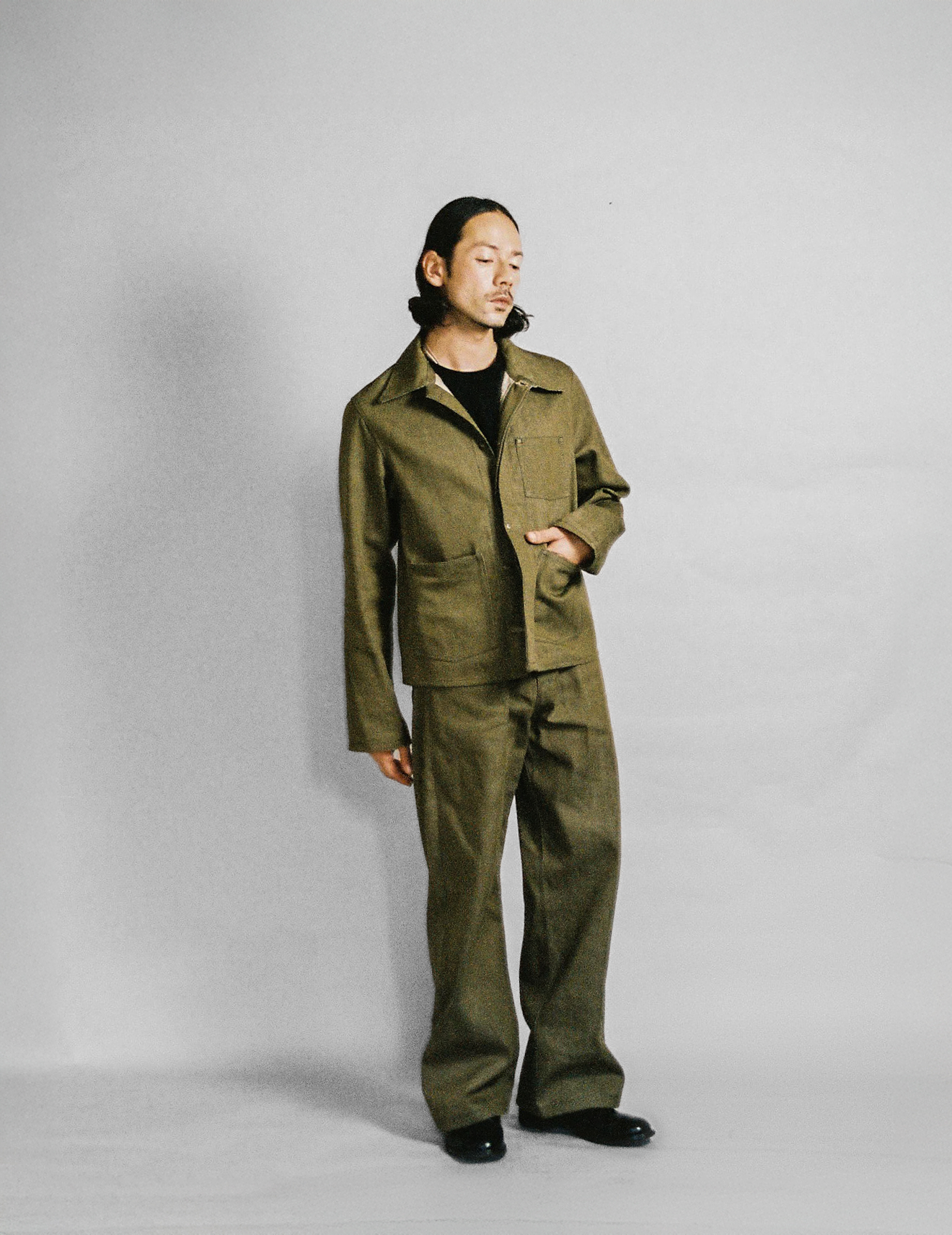 Chore Jacket Green Selvedge Denim