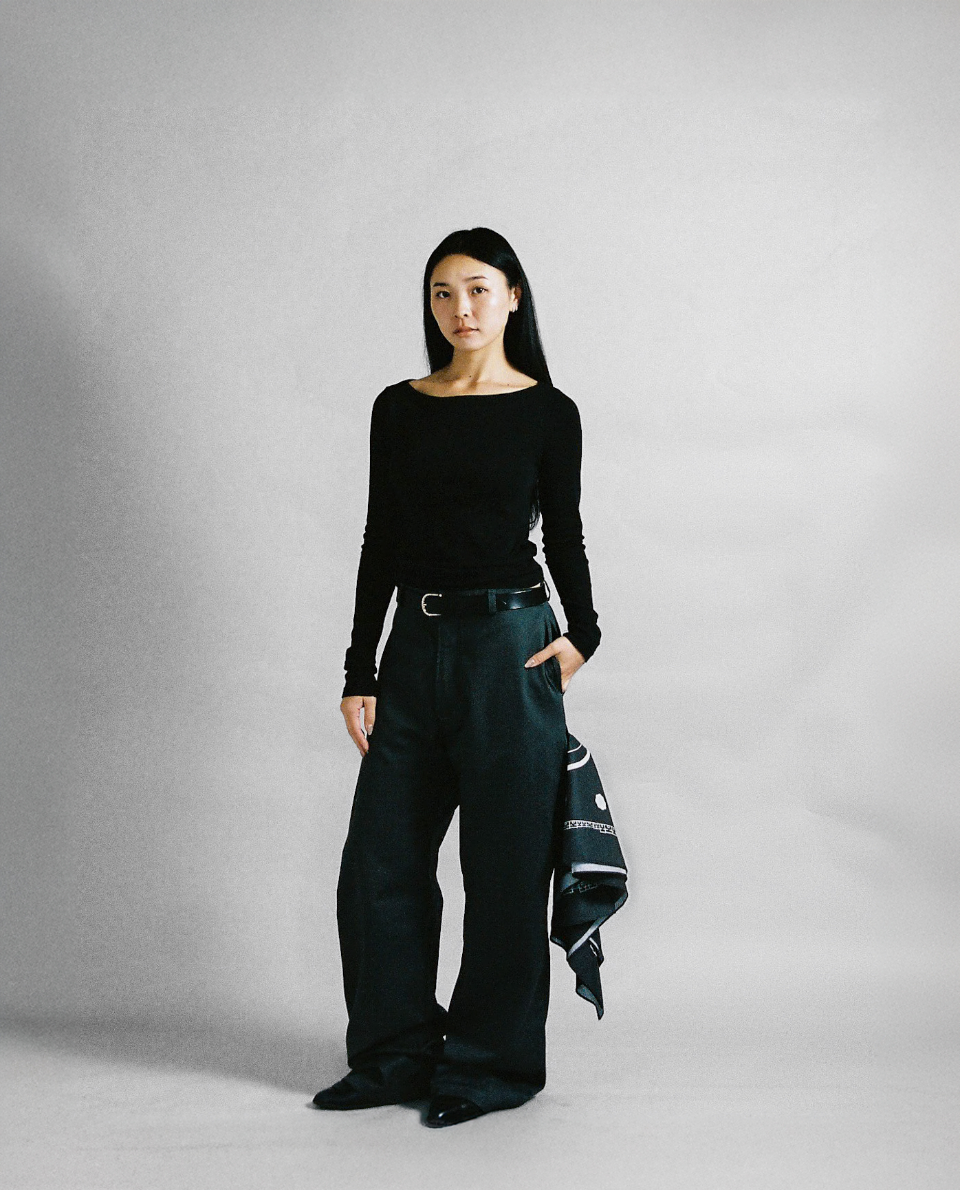 Welted Back Pocket Pants Grey Ripstop Cotton Twill