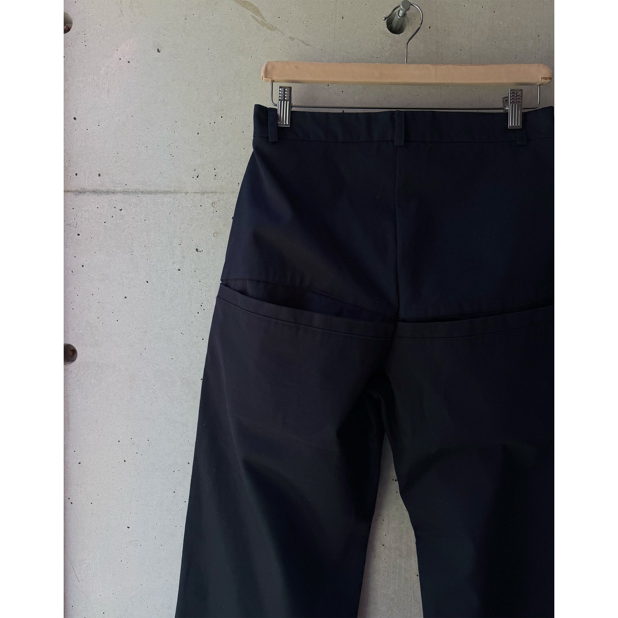 Welted Back Pocket Pants Navy Blue Twill