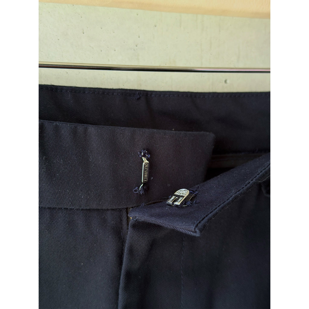 Welted Back Pocket Pants Navy Blue Twill