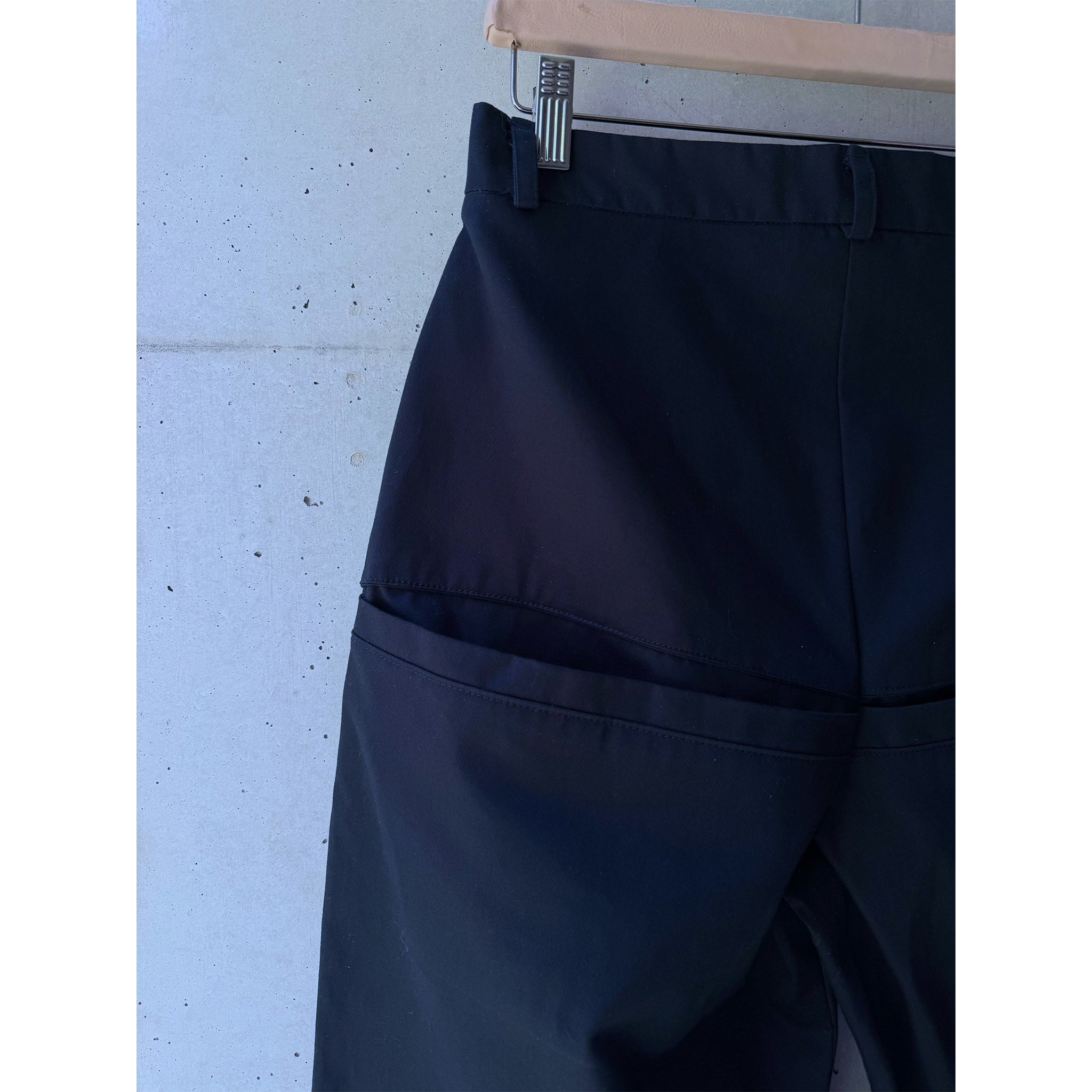 Welted Back Pocket Pants Navy Blue Twill