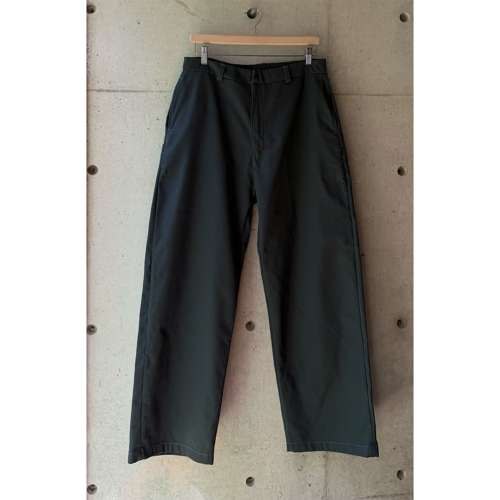 Welted Back Pocket Pants Grey Ripstop Cotton Twill