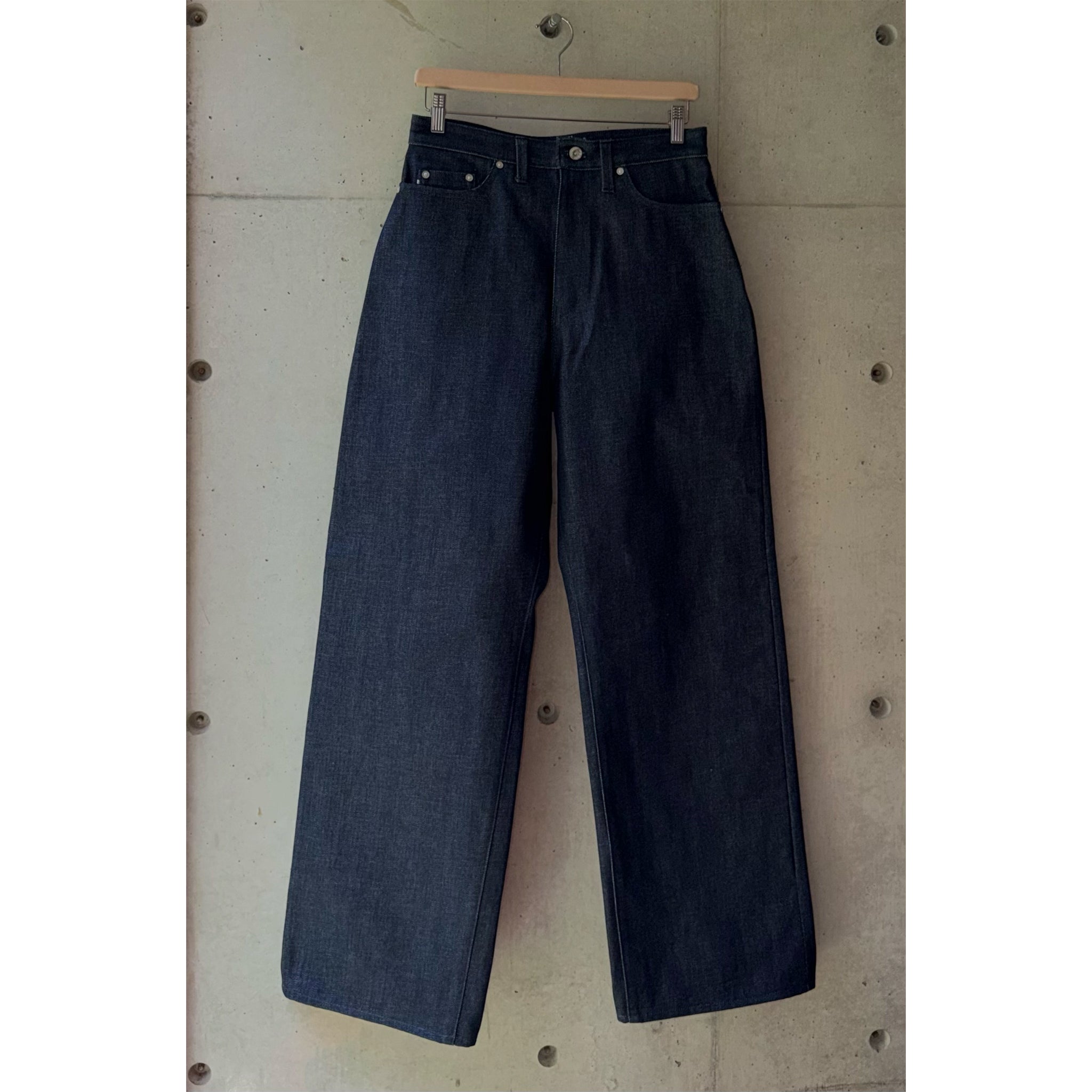 Straight-Wide Jeans Blue Selvedge Denim