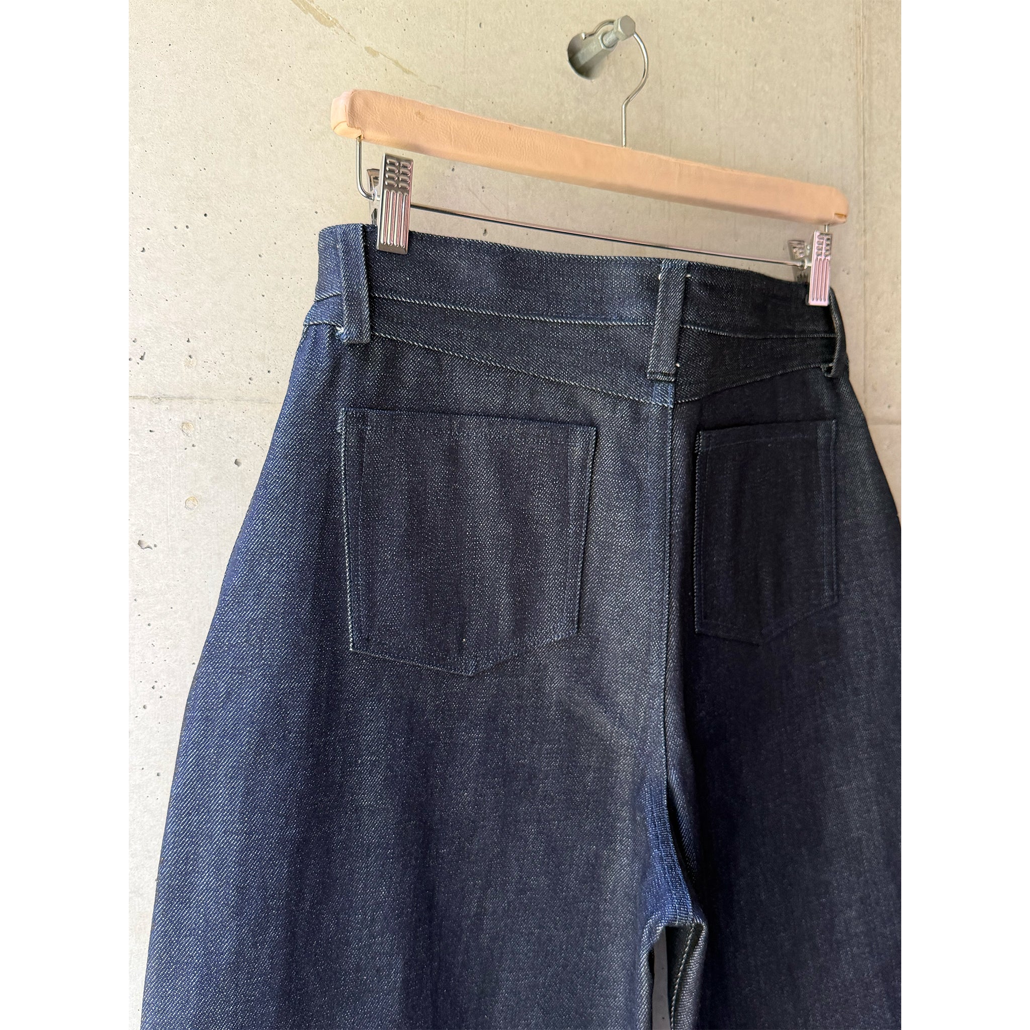 Straight-Wide Jeans Blue Selvedge Denim