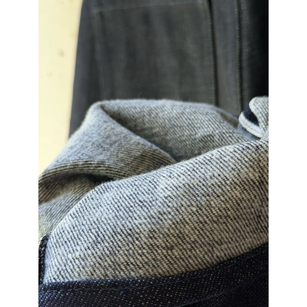 Straight-Wide Jeans Blue Selvedge Denim