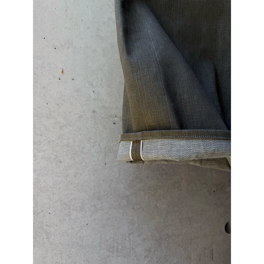 Straight-Wide Jeans Green Selvedge Denim
