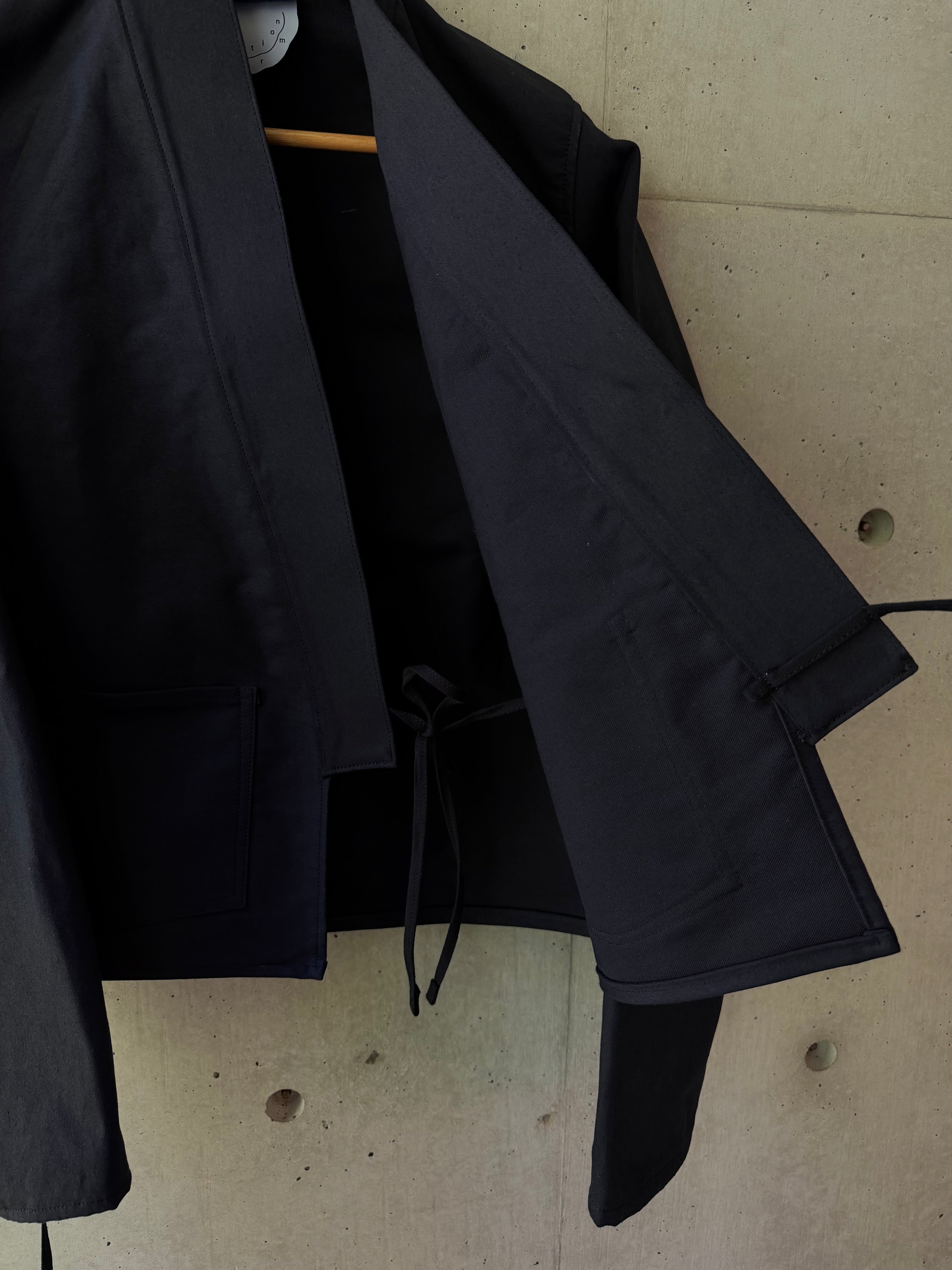 Kimono Jacket Black Moleskin