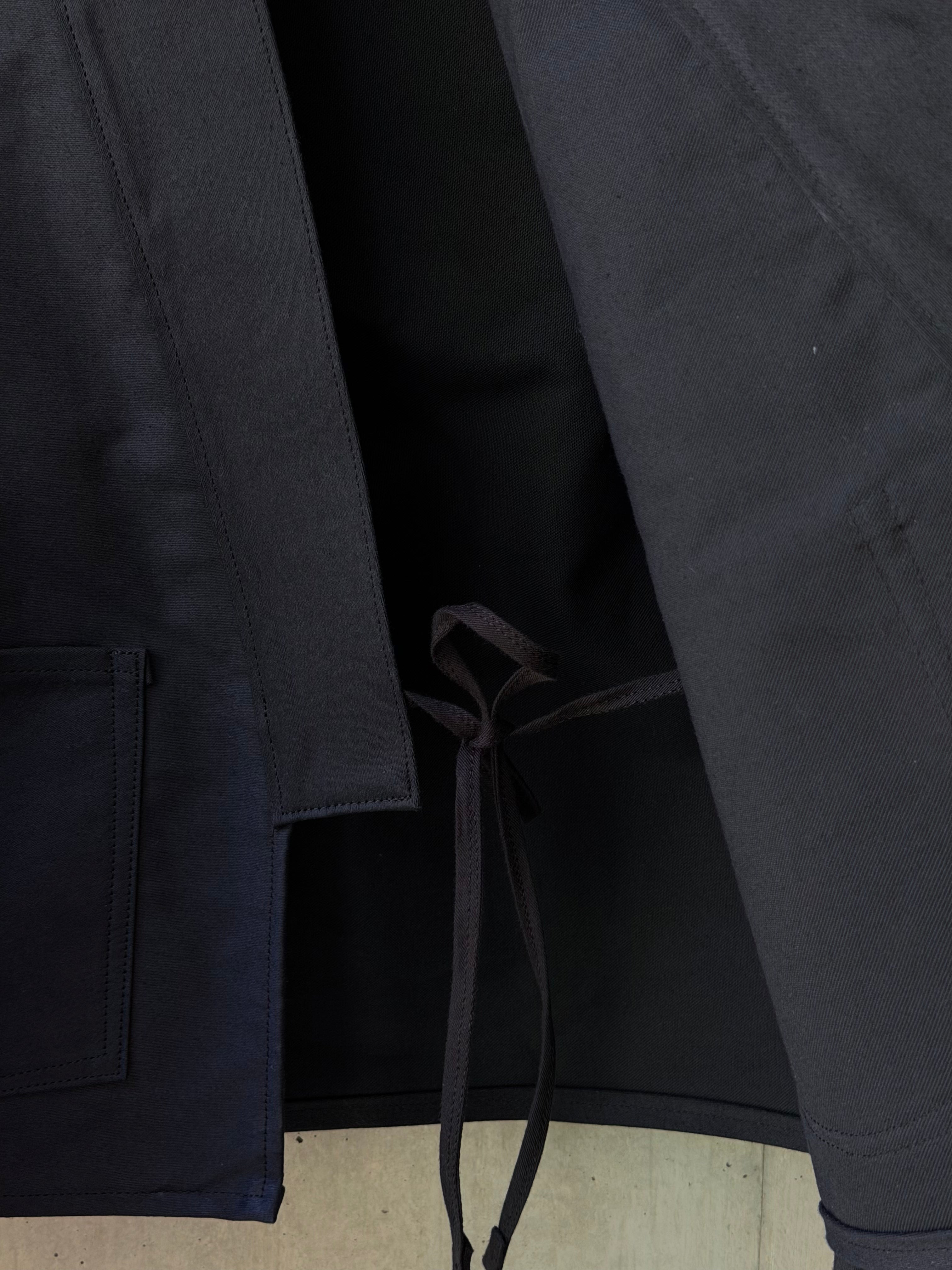 Kimono Jacket Black Moleskin