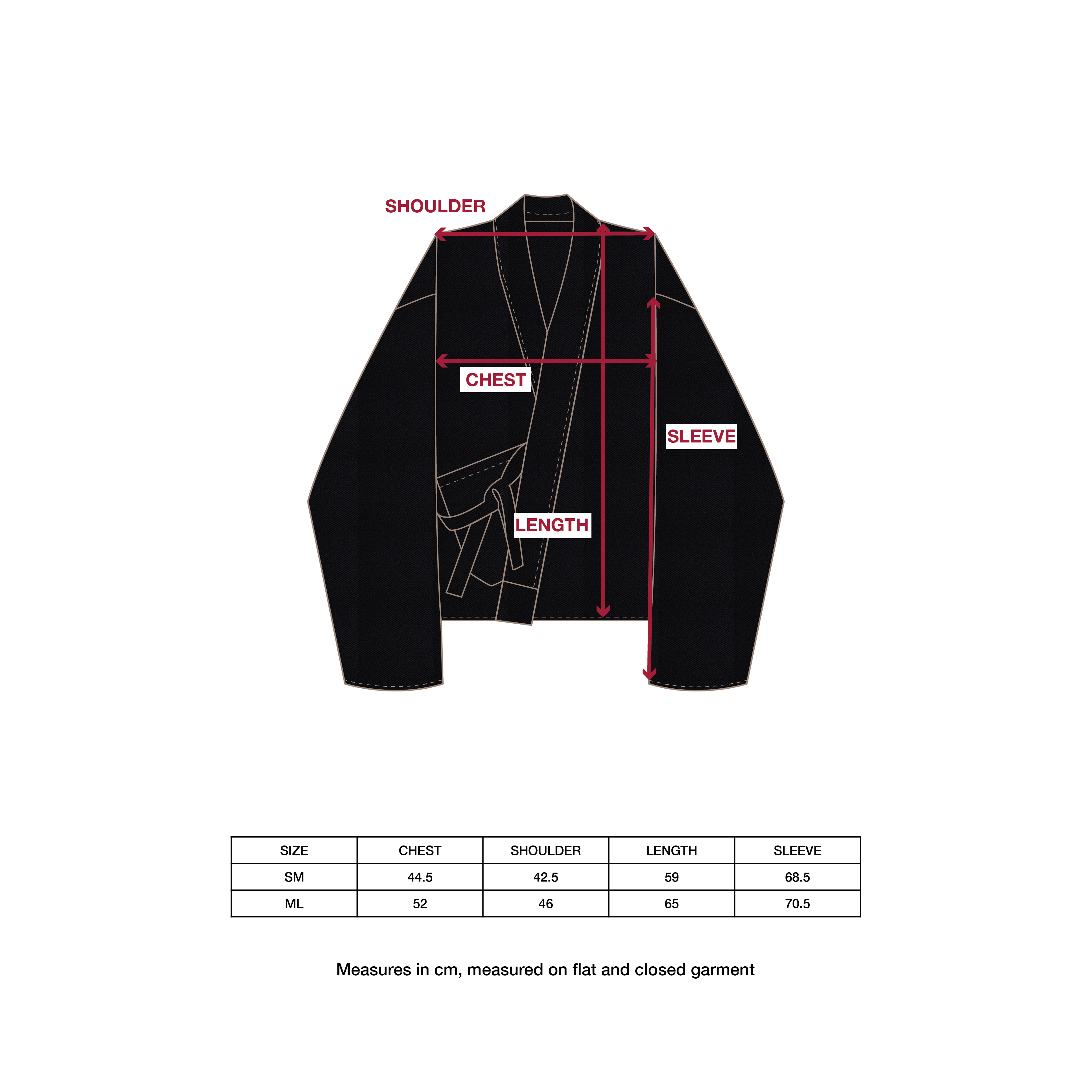 Kimono Jacket Black Moleskin