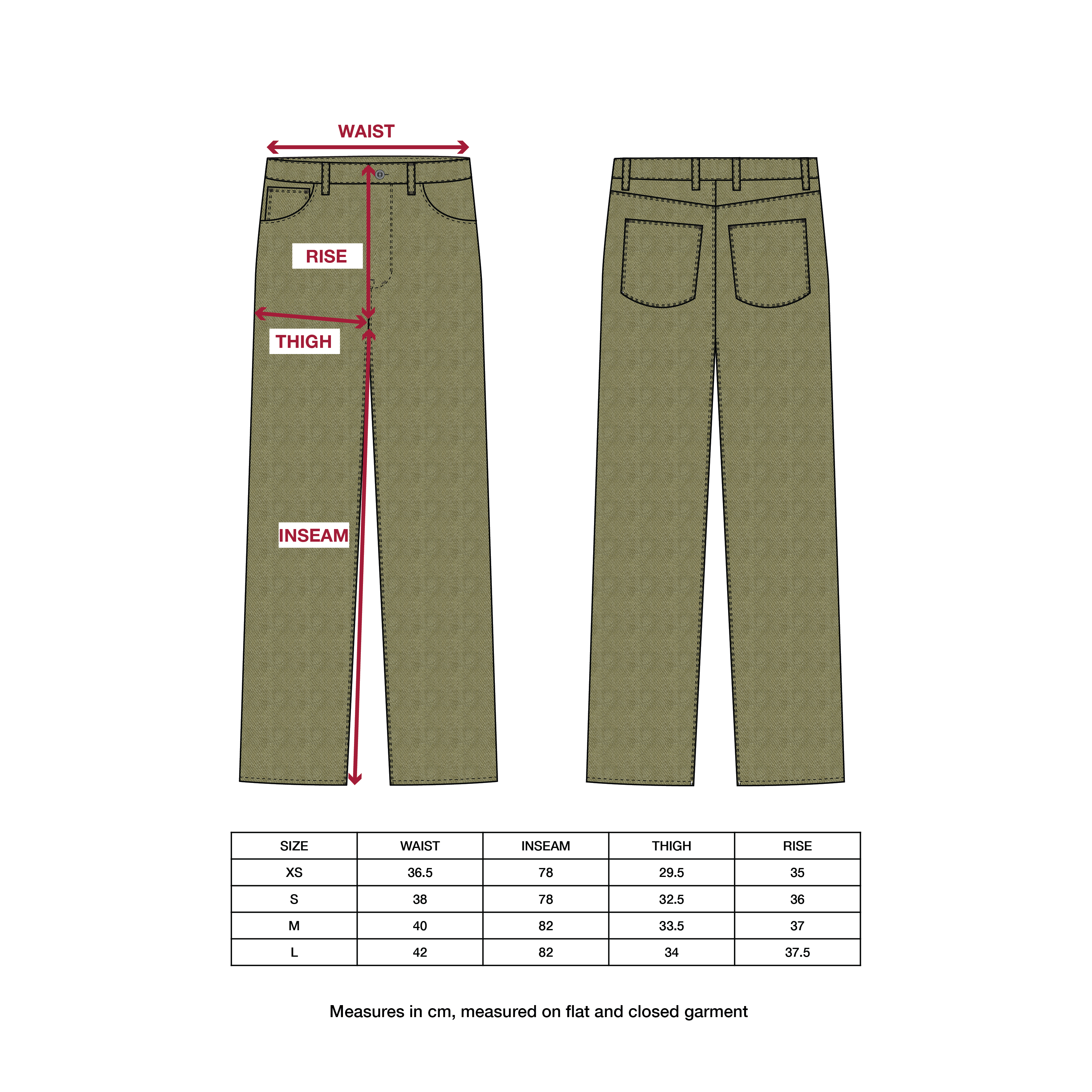 Straight-Wide Jeans Green Selvedge Denim