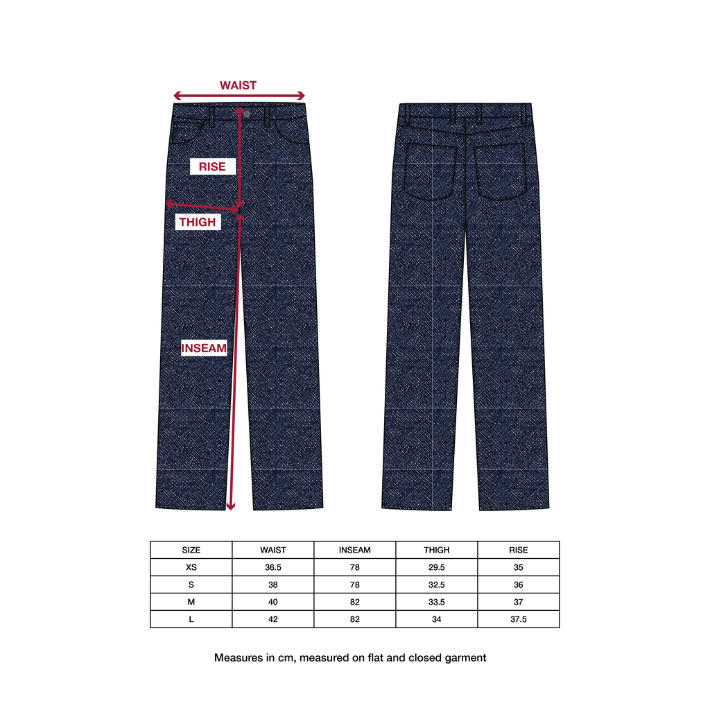 Straight-Wide Jeans Blue Selvedge Denim