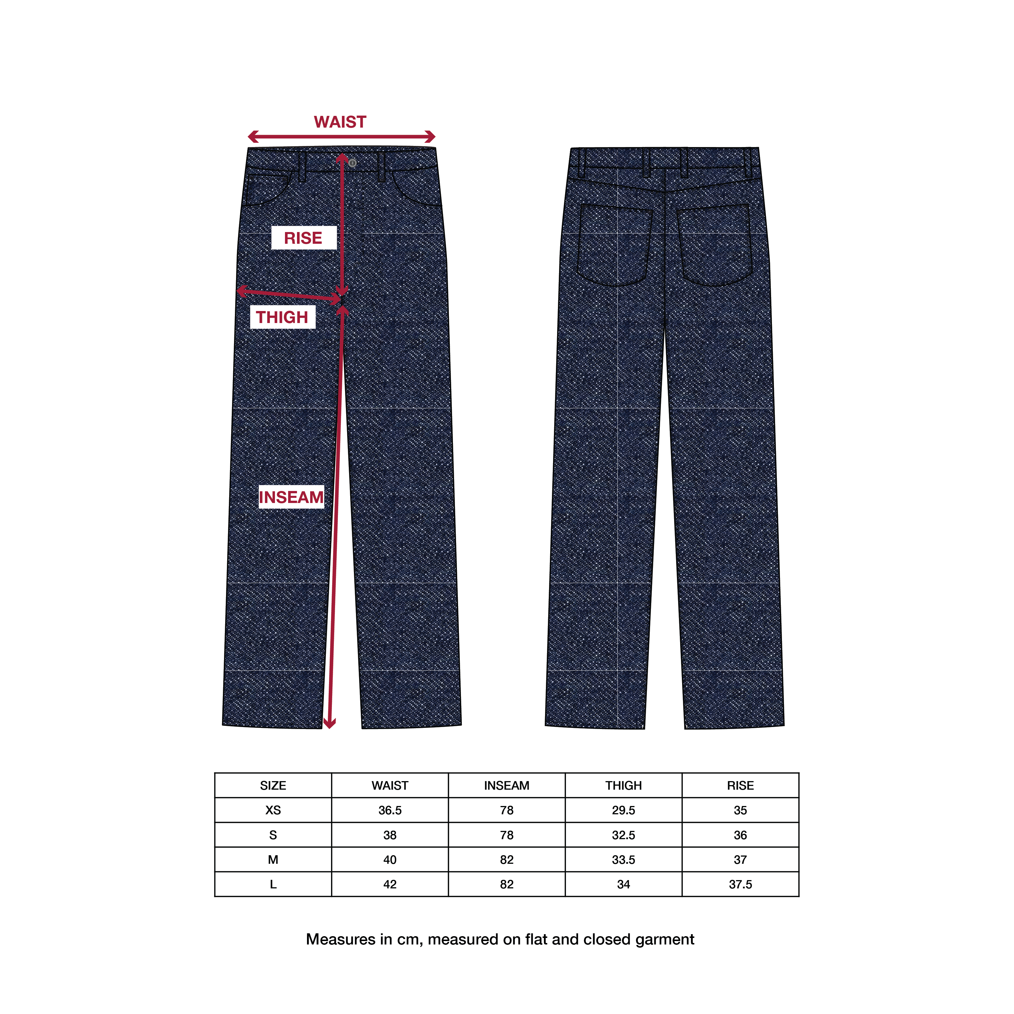 Straight-Wide Jeans Blue Selvedge Denim