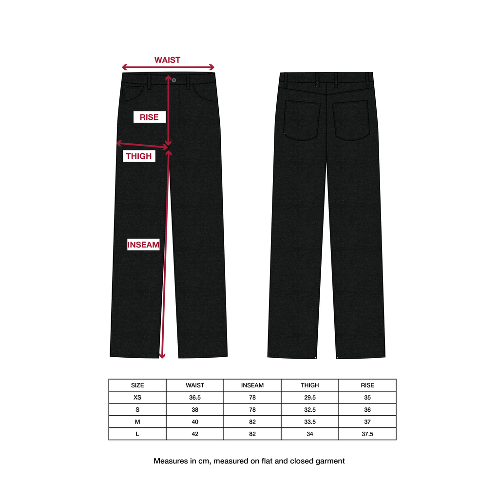 Straight-Wide Jeans Black Denim