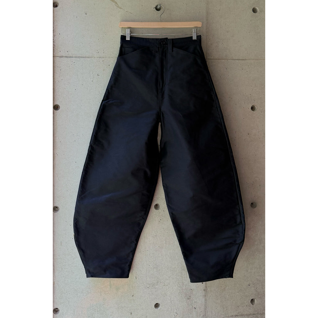 Below Knee Balloon Pants Black Moleskin