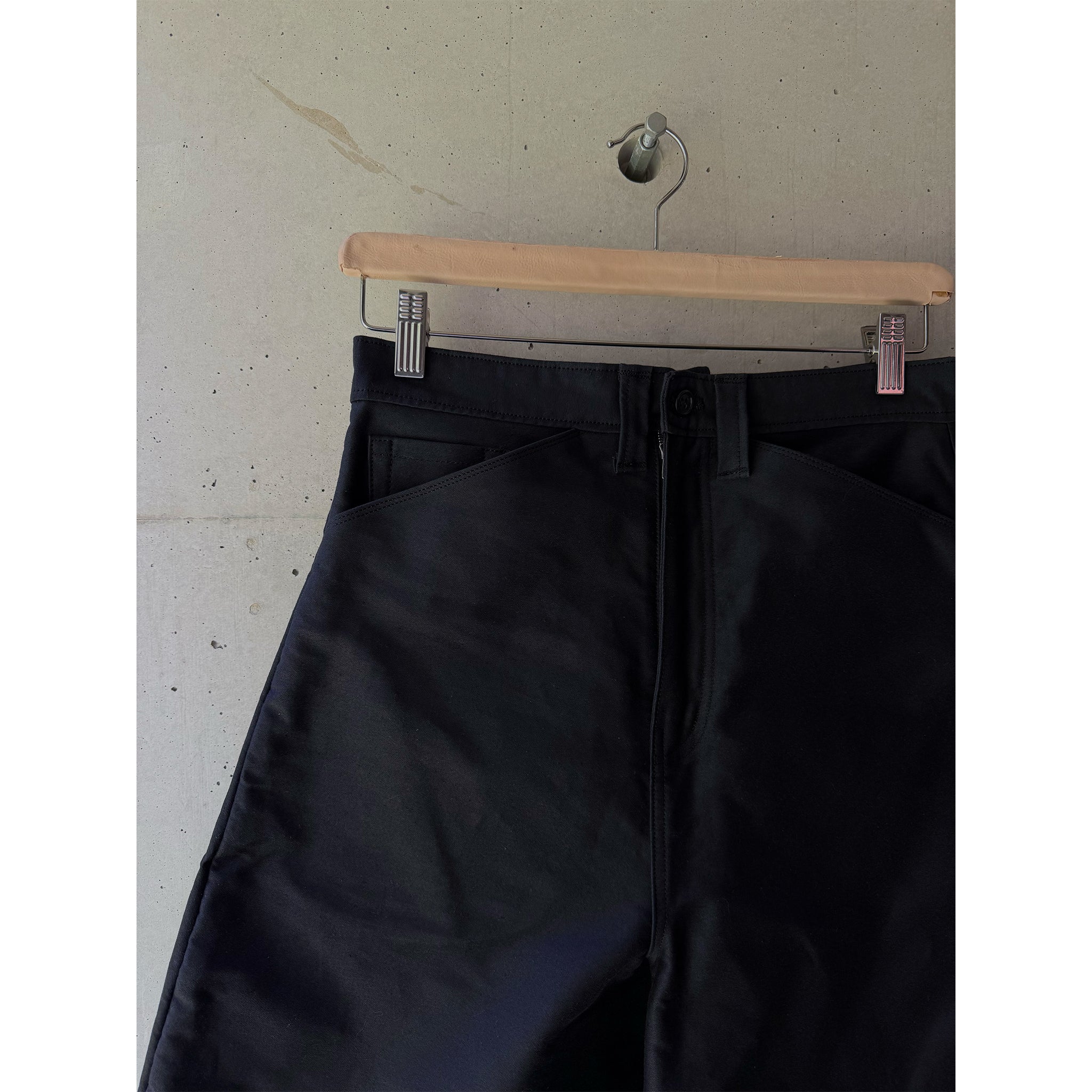 Below Knee Balloon Pants Black Moleskin