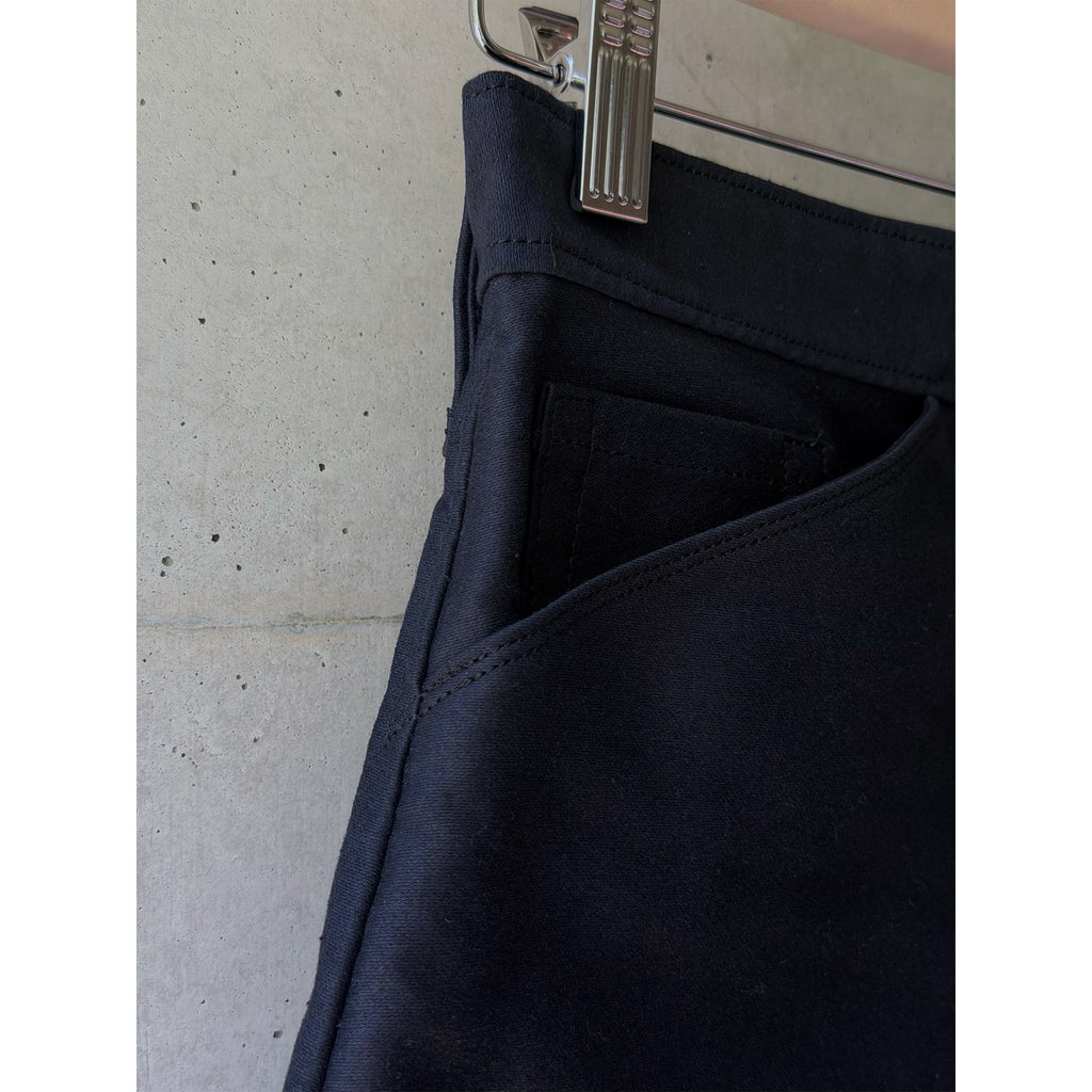 Below Knee Balloon Pants Black Moleskin