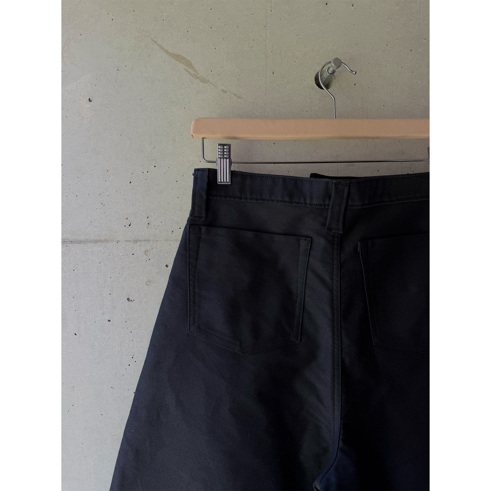 Below Knee Balloon Pants Black Moleskin